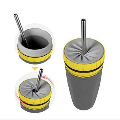 Portable Double Insulated Tumbler with Straw