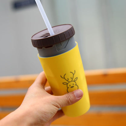 Portable Double Insulated Tumbler with Straw